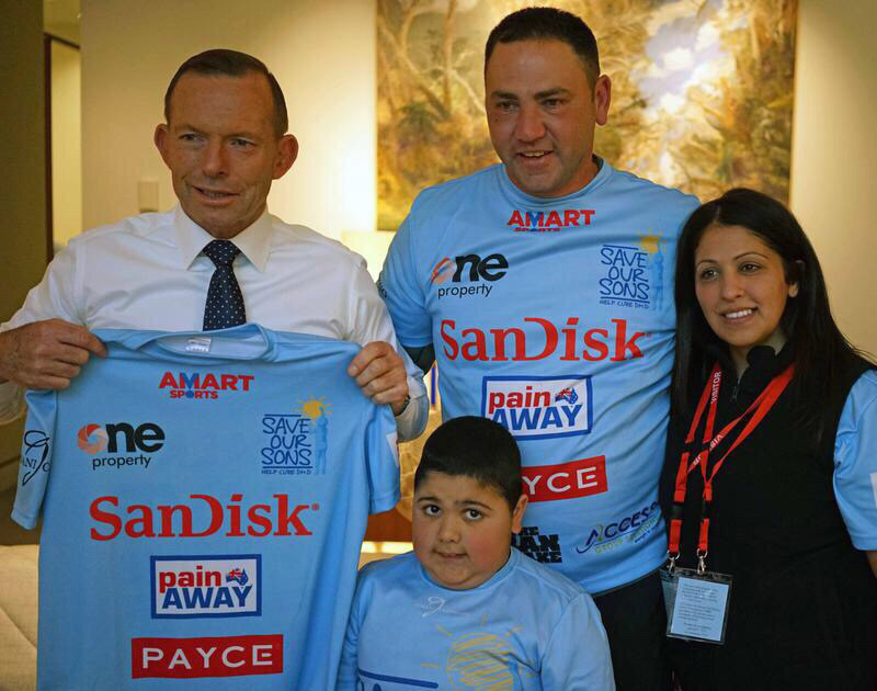 PM Tony Abbott meets Save Our Sons in Canberra as PAYCE Manager completes Save Our Sons Trek