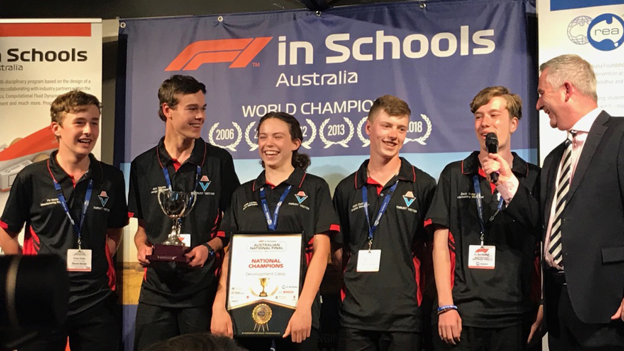 Thrust Vector Crowned F1 School Champs
